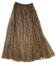 Load image into Gallery viewer, Layered Tulle Skirt - Leopard
