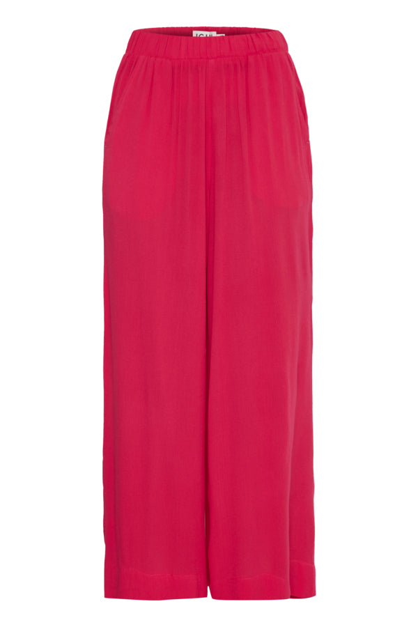 ICHI Cropped Crinkle Trousers - 3 Colours