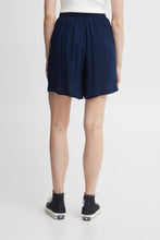 Load image into Gallery viewer, ICHI Navy Crinkle Shorts
