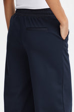 Load image into Gallery viewer, ICHI Casual Wide Leg Trousers - Black / Navy
