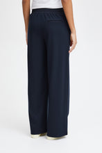 Load image into Gallery viewer, ICHI Casual Wide Leg Trousers - Black / Navy
