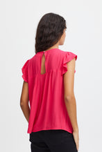 Load image into Gallery viewer, ICHI Flutter Cap Sleeve Blouse - 2 Colours
