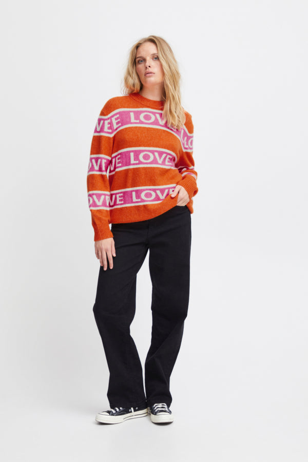 ICHI Love Stripe Jumper