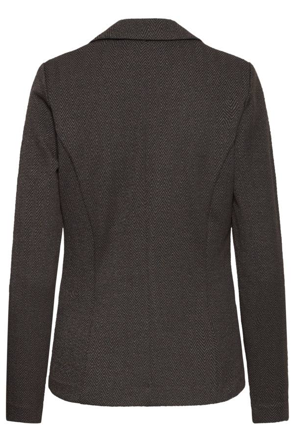 ICHI Kate Jacquard Blazer - Brown Black