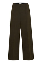 Load image into Gallery viewer, ICHI Kate Jacquard Trousers - Olive Herringbone
