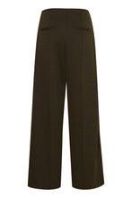 Load image into Gallery viewer, ICHI Kate Jacquard Trousers - Olive Herringbone
