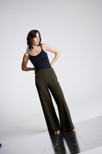 Load image into Gallery viewer, ICHI Kate Jacquard Trousers - Olive Herringbone
