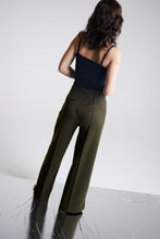 Load image into Gallery viewer, ICHI Kate Jacquard Trousers - Olive Herringbone
