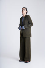 Load image into Gallery viewer, ICHI Kate Jacquard Trousers - Olive Herringbone
