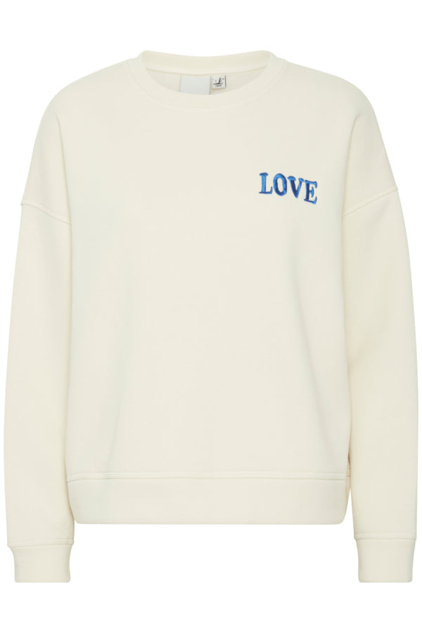 ICHI Merella LOVE Sweatshirt - Cream