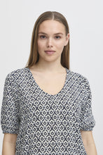 Load image into Gallery viewer, ICHI Ikat V Neck Top
