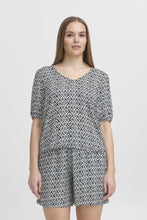 Load image into Gallery viewer, ICHI Ikat V Neck Top
