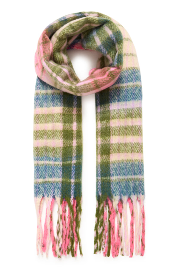 ICHI Laya Scarf - Army Green Mix