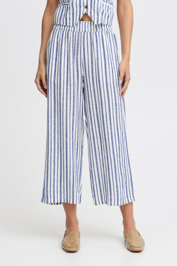 B Young Striped Cropped Trousers
