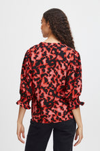 Load image into Gallery viewer, B Young Leo Red Abstract Print Blouse
