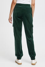 Load image into Gallery viewer, B Young Velour Green Cargo Trackies
