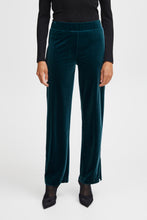 Load image into Gallery viewer, B Young Perlina Velvet Trousers - Petrol Blue
