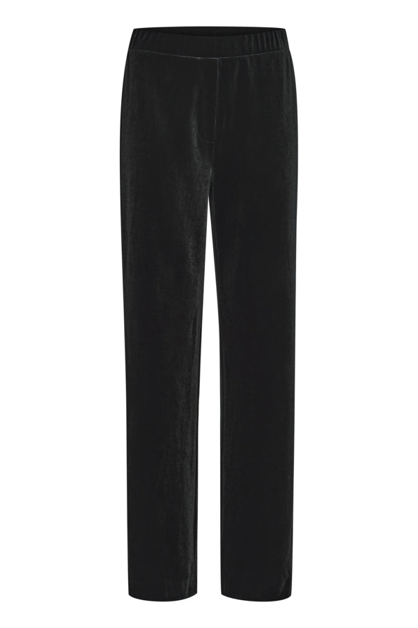 B Young Perlina Velvet Trousers - Black