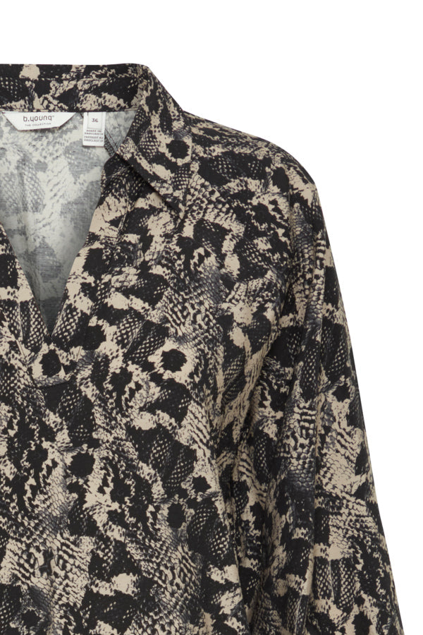 B Young Snake Print Raglan Blouse