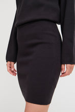 Load image into Gallery viewer, B Young Otari Knitted Black Skirt
