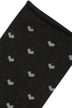 Load image into Gallery viewer, B Young Glitter Heart Socks
