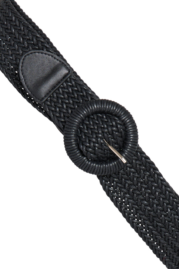 B Young Plaited Belts - Cream / Black