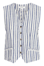 Load image into Gallery viewer, B Young Linen Mix Striped Waistcoat

