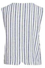 Load image into Gallery viewer, B Young Linen Mix Striped Waistcoat

