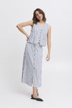 Load image into Gallery viewer, B Young Linen Mix Striped Waistcoat
