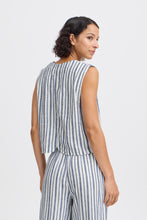 Load image into Gallery viewer, B Young Linen Mix Striped Waistcoat
