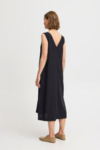 Load image into Gallery viewer, B Young V Neck Linen Mix Dress - Black
