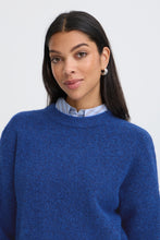Load image into Gallery viewer, B Young Omea Blue Crew Neck Jumper
