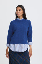 Load image into Gallery viewer, B Young Omea Blue Crew Neck Jumper
