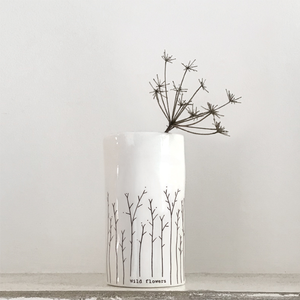 East of India Porcelain Vase - Bloom / Wild Flowers