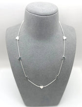 Load image into Gallery viewer, Short Snake Chain Necklace with Hearts - Gold or Silver
