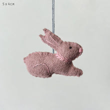 Load image into Gallery viewer, East of India Small Hanging Sitting Rabbit - 3 Colours
