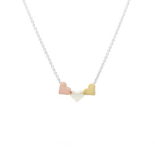 Load image into Gallery viewer, Triple Heart Necklace - Silver / Gold
