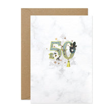 Load image into Gallery viewer, Stephanie Davies 50 Age Number Card
