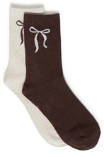 Load image into Gallery viewer, B Young Vilaine Bow Socks 2 Pack - 2 colours
