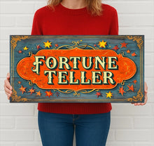 Load image into Gallery viewer, Vintage Fortune Teller Metal Sign - Large
