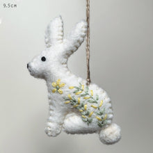Load image into Gallery viewer, East of India Hanging Embroidered Rabbit - Large
