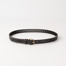Load image into Gallery viewer, BIBA Black Doty Leather Belt - 3 Lengths
