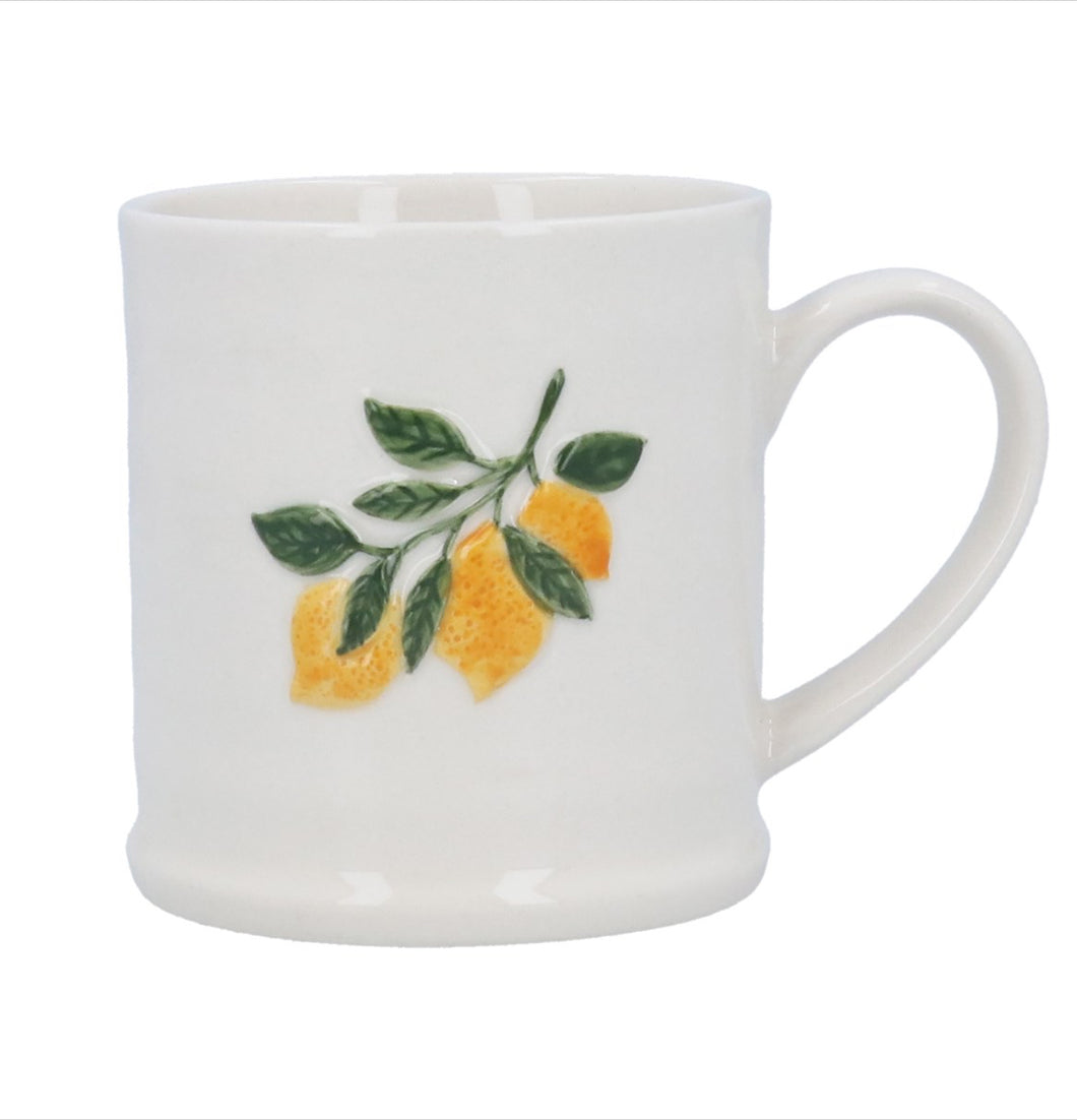 Lemon Branch Stoneware Mug