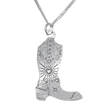 Load image into Gallery viewer, Carter Gore Silver Pendant - Cowboy Boot
