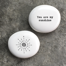 Load image into Gallery viewer, East of India Sentiment Porcelain Pebbles - 12 Options
