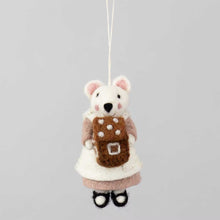 Load image into Gallery viewer, Mouse with House Christmas Decoration
