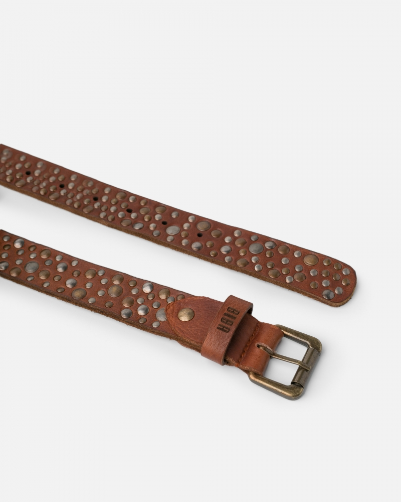 BIBA Tan Lovington Stars Leather Belt - 2 Lengths