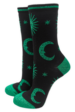Load image into Gallery viewer, Sock Talk Celestial Bamboo Glitter Socks - 3 Colours
