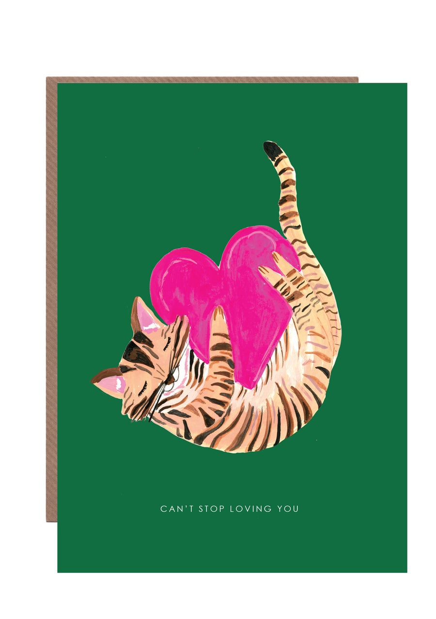 Cat Heart Greeting Card