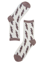 Load image into Gallery viewer, Sock Talk Leopard Lightning Bolt Socks
